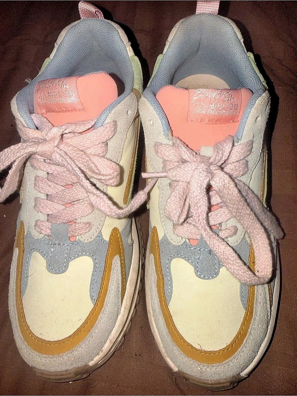 Malibu Blowfish Pink & Gray Sneakers Size 8